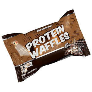 Enhanced Protein Waffles Ready To Eat - Double Chocolate - 10g Protein, Low Sugar, Low Carb (Box of 12 Waffles)
