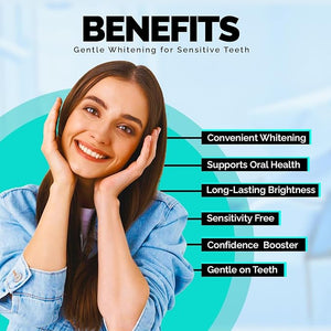 Ollie Teeth Whintening Strips 28 PCs 14 Treatments Includes Shade Guide to Track Progress Super Sticky Non - Sensitive White Strips for Teeth Whitening