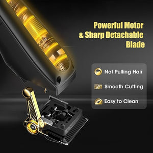 RESUXI Hair Clippers for Men Cordless Hair Trimmer Electric Shavers for Men SetProfessional Barber Clippers for Haircut Grooming Kit+Foil Blade Shaver+Zero Gapped TrimmerGift for Him