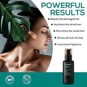 Hair Treatment Organic Oil - 3.4 fl oz Pure 100% Cold Pressed Premium Grade Oil Treatment for all types of Hair - Repairs &amp; Hydrates &amp; Shines damaged hair