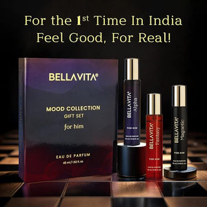 BELLA-VITA Mood Collection Gift Set 3x15ML | Long Lasting EDP Perfume for Man | Alpha, Fantasy &amp; Magnetic | Vanilla and Cedarwood | Fruity, Woody Premium Fragrance for Men