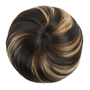 Hair Accessories Synthetic Barrette Donut Bun with Drawstring Hair Comb Straight Hair Bun Extension Headband Wig for Women Hair Pieces For Women(588-07)