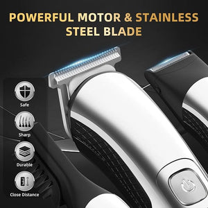 Premium Beard Trimmer for Men 20 Length Settings Waterproof Electric Razor for Men Hair Trimmer Nose Hair Trimmer Cordless Hair Clippers All-in-One Grooming Kit