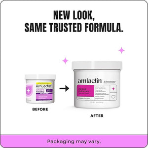 AmLactin Crepe Firming Cream - Therapeutic Skin Tightening Cream for Body ? No-Scrub Exfoliator and Moisturizer with 15% Lactic Acid AHA, 12 oz (Packaging May Vary)?