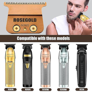 2 Pcs FX707Z DLC 2.0 Replacement Blades Head Compatible with BaByliss PRO Barberology Trimmer Blade,Zero-Gapped Replacement Trimmer Blade Compatible with BaBylissPRO FX787 &amp; FX726 Trimmer (rose go