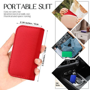 WILLBOND 50 Sets Manicure Set Bulk for Women 8 in 1 Nail Clippers Kit with Travel Case Nail Care Kit Stainless Steel Pedicure Grooming Tools for Family(Zipper Style)