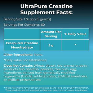 MYOXCIENCE Creapure¢ç Creatine Monohydrate | Supports Strength &amp Muscle Mass Cognition and Lean Body Mass | Unflavored 60 Servings