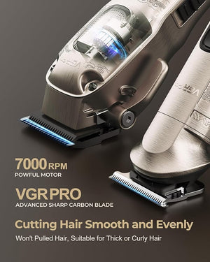Hair Clippers for Men Professional Cordless Hair Clippers for Hair Cutting Mens Clippers and Trimmers Set Electric Hair Trimmer for Men with Package Box (Silver)