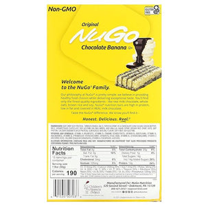 NuGo Nutrition Chocolate Banana Bars, 15 Bars, 1.76 oz (50 g) Each