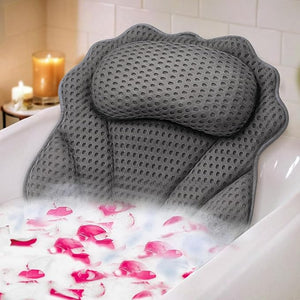 Bath Pillow RUVINCE Ergonomic Luxury Bathtub Pillow with HeadNeck Shoulder and Back Support 4D Bath Pillows for tub with 6 Powerful Suction Cups Fits All Bathtub