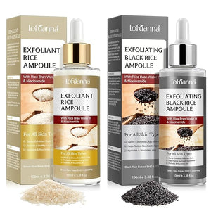 Black Rice Exfoliant+Rice Ampoule ExfoliantExfoliating Face Scrub &amp Body Scrub Dead Skin Cells Blackheads Remover For All Skin Types Korean Skin Care 100ml