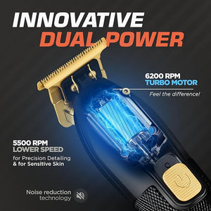 Fagaci Professional Hair Clippers for Men Set Turbo Power with Precise Cutting Barber Clippers for Hair Cutting Cordless Hair Clippers and Trimmers Set Maquina de Cortar Cabello Haircut Barber Kit