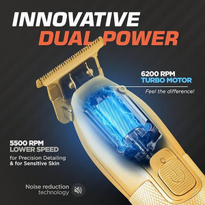 Fagaci Men's Hair Trimmer - Turbo Power with Precise Cutting, Adjusted Zero Gap Blades for Clean and Fine Cuts