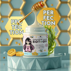 Hair Mask for Damaged Hair Japanese - 16.9?oz | Thermal Activated Keratin &amp Collagen Treatment with Beeswax &amp Seaweed Deep Repair Frizz Control Intense Hydration Formaldehyde-Free Long-La