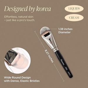 Piccasso FB20 Foundation Brush ? Flat Makeup Brush for Liquid &amp Cream Foundation Soft Synthetic Bristles for Seamless and High-Coverage Face Makeup Professional Korean Beauty Tool for Daily Use