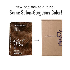 Madison Reed Radiant Hair Color Kit | 7NGV Light Golden Brown (Lucca Brown) for 100% Gray Hair Coverage | Dimensional Salon-Quality Permanent Hair Dye | PPD-Free &amp; Ammonia-Free | 1 Pack