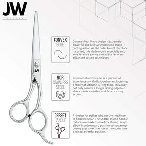 JW Shears &amp Thinner Combo R Series - Barber &amp Hair Cutting Scissors
