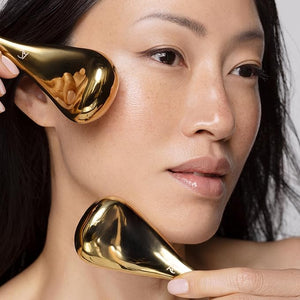 Angela Caglia Gold Cryo Facial Set | Refreshing Cryotherapy Facial Set that Improves Circulation, Reduces Puffiness and Dark Circles for a Refreshed &amp; Rejuvenated Complexion