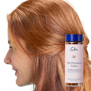 eSalon Permanent Hair Color &amp; Hair Dye Complete Kit - Personal Colorist Kit for Up To 100% Gray Coverage for All Hair Types - Professional-Grade Ammonia-Free Hair Dye (Dark Blonde Copper 7C)