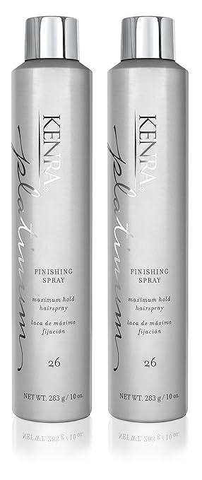 Kenra Professional Platinum Finishing Spray 26 | Maximum Hold Hairspray | Fast-drying Non-Flaking Non-Drying | Humidity-Resistant |All-Day Style Retention |High-Shine Finish |All Hair Types