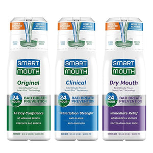 SmartMouth Activated Dry Mouth, Clinical DDS &amp; Original Mouthwash, Mint, 16 fl oz Each