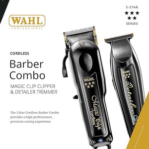Wahl Professional Cordless Barber Combo Magic Clip &amp Detailer Li Lithium-Ion Battery 100-Minute Run Time
