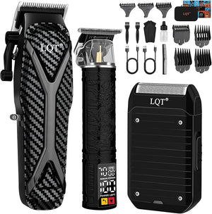 Hair Clippers for Men Professional Hair Trimmer &amp Beard Electric Razor Kit Barber Clipper Set for Men¡¯s Grooming Cordless with LCD Display Hair Cutting Clippers and Trimmers Set