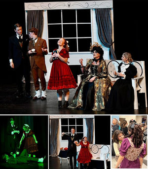 Regency Ponytail Hairpiece with Bow Spiral CurlHistorical Colonial Lady Costume (Brownish Black) 4#