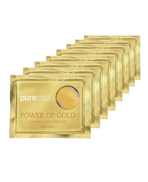 PURE CODE Power of Gold | Eye Recovery Patches | Contains 30 Treatments | Keeps Under-eye Area Smooth and Hydrated