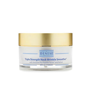 Dr. Denese Triple Strength Neck Wrinkle Smoother 4 oz ? Firming Cream with Triple Amount of Peptides Compared to Industry Standards ? Retinol &amp Hyaluronic Acid for Hydrating Power - Paraben Free