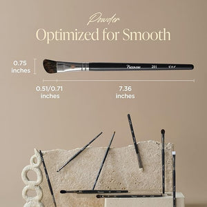 Piccasso 201 Nose Shading Brush ? Soft Hair Makeup Brush for Nose Shaper and Face Makeup, Small Angled Brush for Precise Contouring and Blending, Korean Professional Beauty Tool for Daily Use