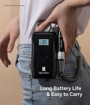 MelodySusie Entry-Level Clip-On Cordless Nail Drill, SC320D 30000RPM Essential E-File with LCD Display for Manicure Shaping &amp; Gel Removal, Perfect for Training, Nail Art Practice &amp; Home Use