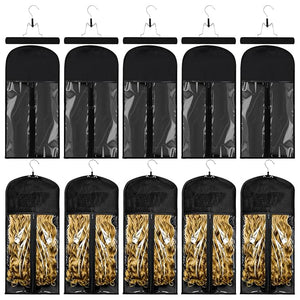 VARIPOWDER 10pcs Wig Storage Bags with Hanger Hair Extensions Storage for Multiple Wigs Dust-Proof Wigs Bag with Strong Holder Home Travel Closet Wigs &amp Accessories