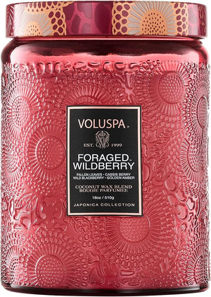 Voluspa Foraged Wildberry Soy Wax Jar Candle - 18 Oz Spring-Summer