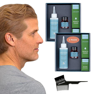 Hair &amp; Beard Color for Full Gray Coverage 2 pack - Medium Golden Copper Blonde - Ammonia-Free Complete Men¡¯s At-home Beard &amp; Hair Dye Kit, Professional-grade Permanent Hair Color (8.34)