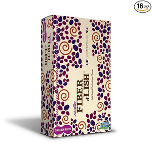 NuGo Fiber d'Lish Cinnamon Raisin 12g High Fiber Vegan 150 Calories 16 Count