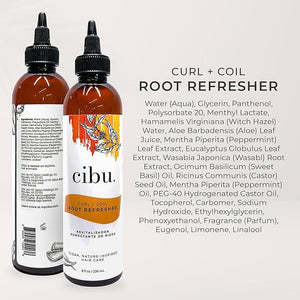 Cibu Curl + Coil Root Refresh - Nutrient Rich Witch Hazel - Moisturizing Hair and Scalp Oil for Dry Itchy Scalp - 8oz