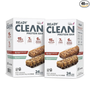 Ready¢ç Protein Bars Twin Pack - 48CT Variety (2x 12ct Chocolate Sea Salt x 2x 12ct Chocolate Peanut Butter)