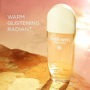Elizabeth Arden Sunflowers Golden Vibe Women's Perfume, Floral Parfum, Notes of Vanilla, Petit Grain, &amp; Coconut Flower, Eau de Toilette, 3.3 fl oz