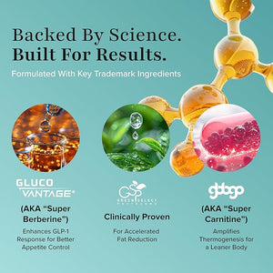 BURN30 GLP-1 Supplement - Super Berberine Weight Management Support GLP1 Naturally | Advanced Appetite Control &amp; Metabolism Support with Clinically Studied Ingredients? | Stimulant Free
