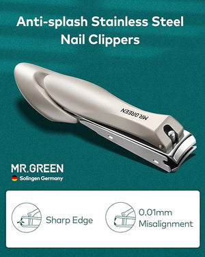 Manicure Set 9 in 1Professional Pedicure kitStainless Steel Manicure KitPortable Travel Grooming Kit Nail Care ToolsNail Clippers Pedicure Tools with Leather Travel Case (Dark Blue)