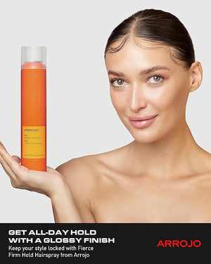 Arrojo Fierce Firm Hold Hairspray ? Sulfate &amp Paraben-Free Firm Hold Hairspray ? Anti Humidity Shine Spray for All Hair Types 6 oz.