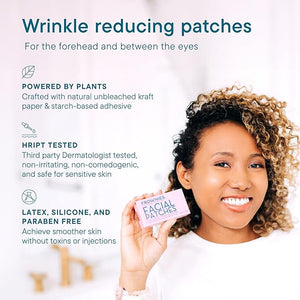 Frownies Forehead and Between the Eyes Wrinkle Patches - Hypoallergenic Facial Patches to Smooth &amp Soften Forehead Wrinkles &amp Eleven Lines - For Overnight Use 144 Patches