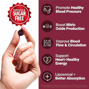 Force Factor Total Beets Gummies, Blood Pressure Support, Liposomal Beet Powder for Superior Absorption, Grape Seed for Nitric Oxide, Circulation &amp; Heart Health, Sugar Free, Mixed Berry, 60 Gummie