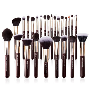 Jessup Makeup Brushes Set Professional 25PCS Premium Natural Powder Foundation Eyeshadow Blending Concealer Blusher Highlight Labeled Brushes T280