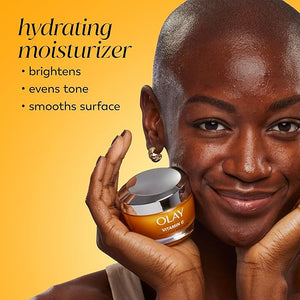 Olay Vitamin C Face Moisturizer Brightening Cream for Women Instant Hydration Evens Tone Dark Spot &amp Hyperpigmentation Reduction Glowing Skin Care - Niaciniamide Lactic Acid 1.7 Oz