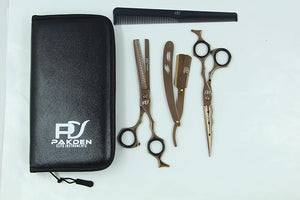 Professional Hair Cutting Kit 7 Japanese 440C Stainless Steel Scissors &amp Razor Set Right-Handed Thinning &amp Cutting Shears Razor &amp Comb with Case ? Precision Texturizing for Salon &amp H