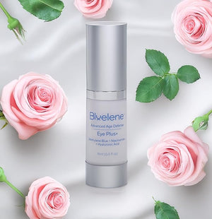 Bluelene EyePlus+ a new formula powered by the ultimate trifecta of Methylene Blue Ergothioneine and Niacinamide. Dermatologist approved. Suitable for Sensitive Skin.
