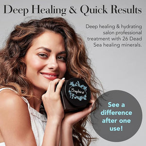 Saphira Mineral Mud Hair Mask Deep Healing Hair Treatment for Dry Damaged Bleached Color-Treated Hair and Scalp Sulfate-Free Paraben-Free Repairs Hydrates and Adds Shine 34 Ounce