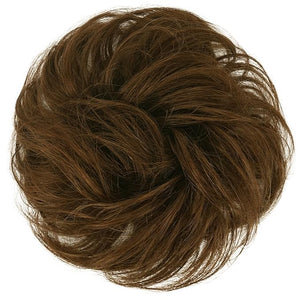 RUWISS Messy Bun Hair Piece Human Hair Messy Rose Bun Hair Buns for Women Real Hair Scrunchies Hair Piece Updo Hair Pieces Bun Extension Ponytail Messy Hair Bun (Medium Brown)